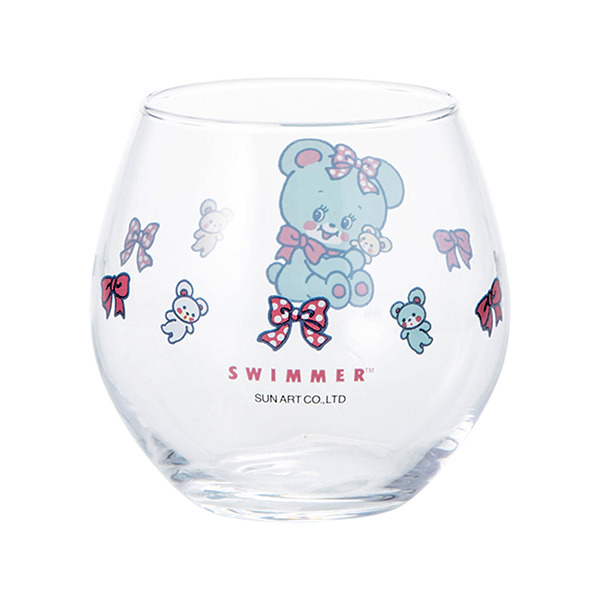 SWIMMER日製不倒翁玻璃杯(寶寶熊)