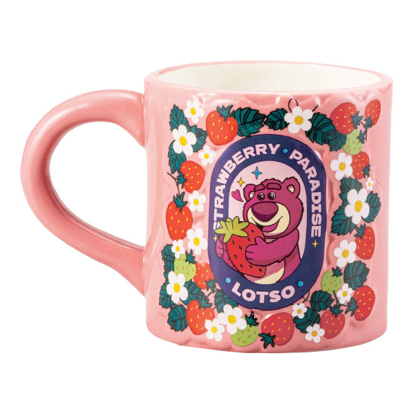 熊抱哥立體浮雕陶瓷馬克杯(草莓)