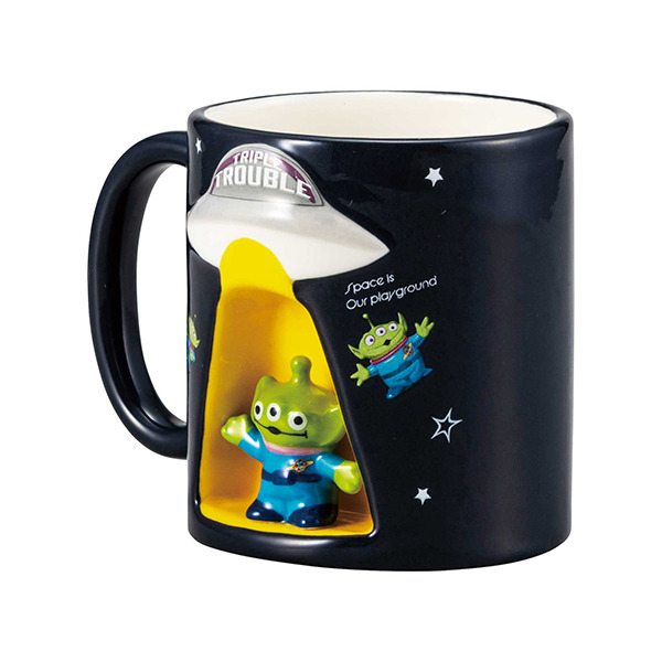 三眼怪立體浮雕陶瓷馬克杯(UFO)