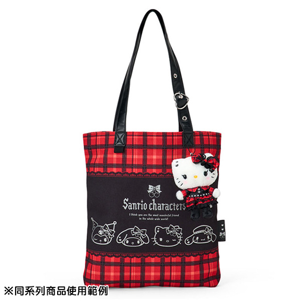 大耳狗造型玩偶吊鍊(甜蜜搖滾格紋)