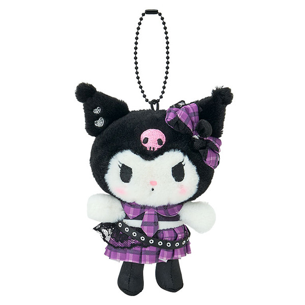 酷洛米造型玩偶吊鍊(甜蜜搖滾格紋)