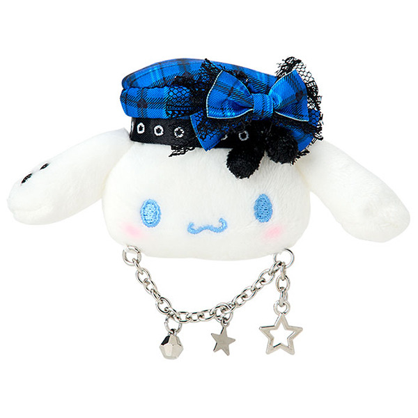 大耳狗絨毛造型髮夾(甜蜜搖滾格紋)