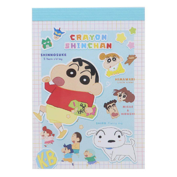 蠟筆小新日製迷你便條本(貼紙風)