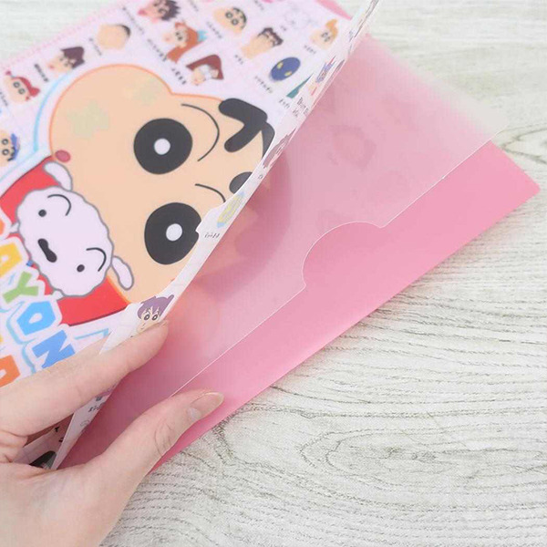 蠟筆小新A4 2層檔案資料夾附文件袋(人物圖鑑)