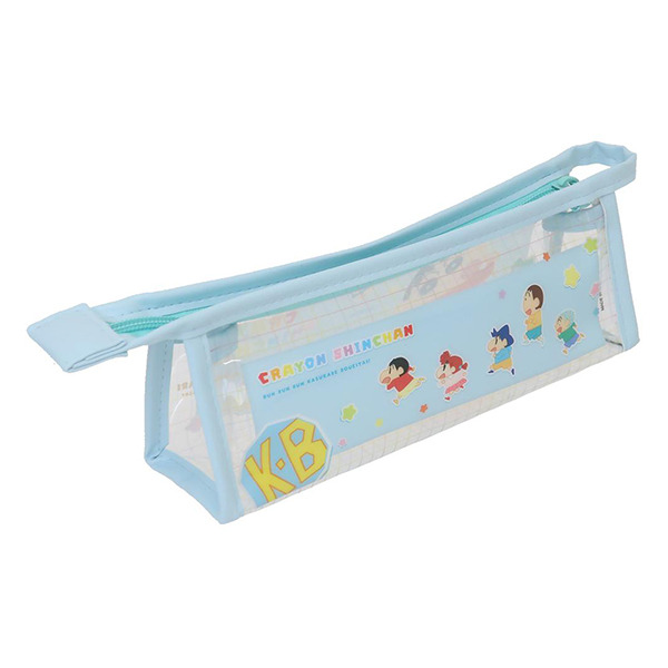 蠟筆小新三角透明筆袋(貼紙風)