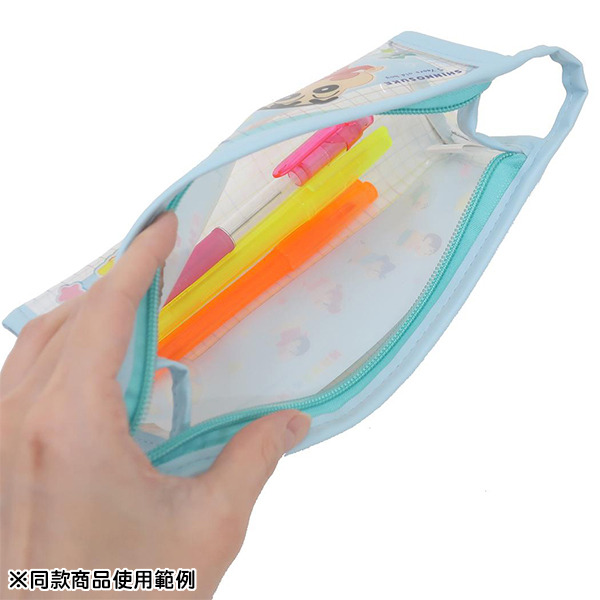 蠟筆小新三角透明筆袋(貼紙風)