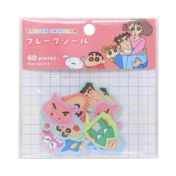 蠟筆小新散裝貼紙包-40枚入(野原一家)