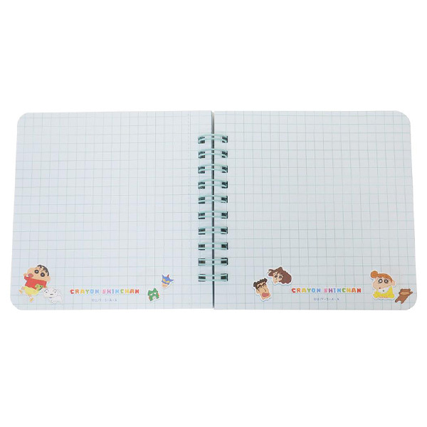 蠟筆小新方形線圈筆記本(貼紙風)