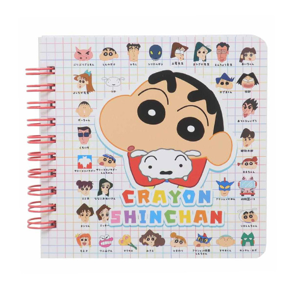 蠟筆小新方形線圈筆記本(人物圖鑑)
