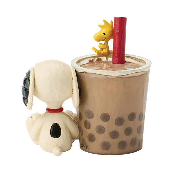 SNOOPY珍珠奶茶迷你塑像-Paw-sitively Bobalicious