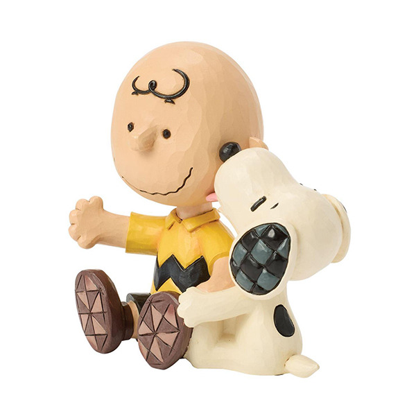 SNOOPY和查理布朗撒嬌塑像-Licks of Love