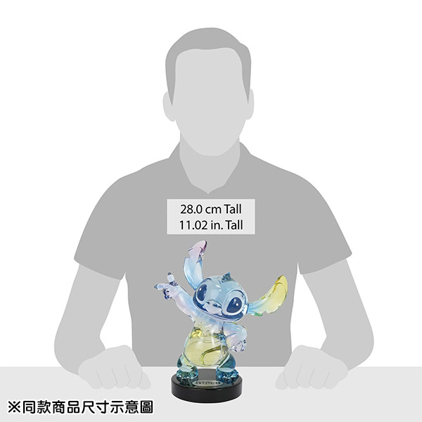 全球限量 史迪奇彩色透明大塑像-Aloha Spirit