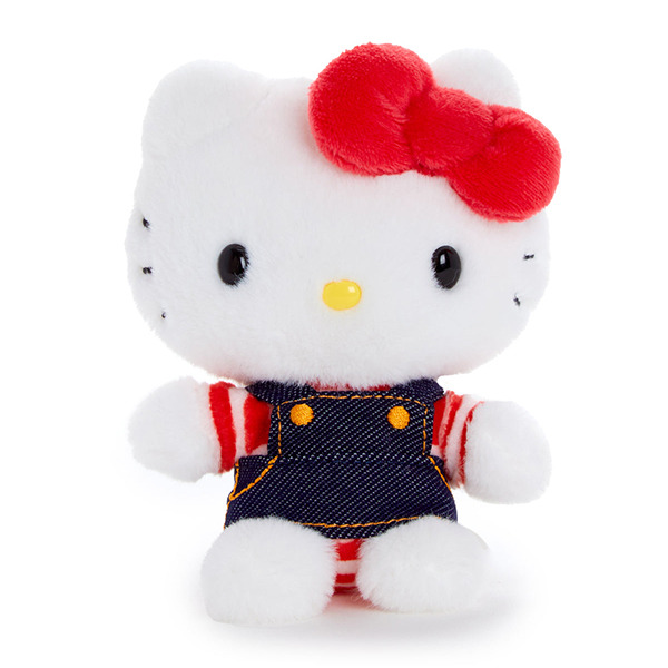 HELLO KITTY造型玩偶吊飾(單寧吊帶裙)