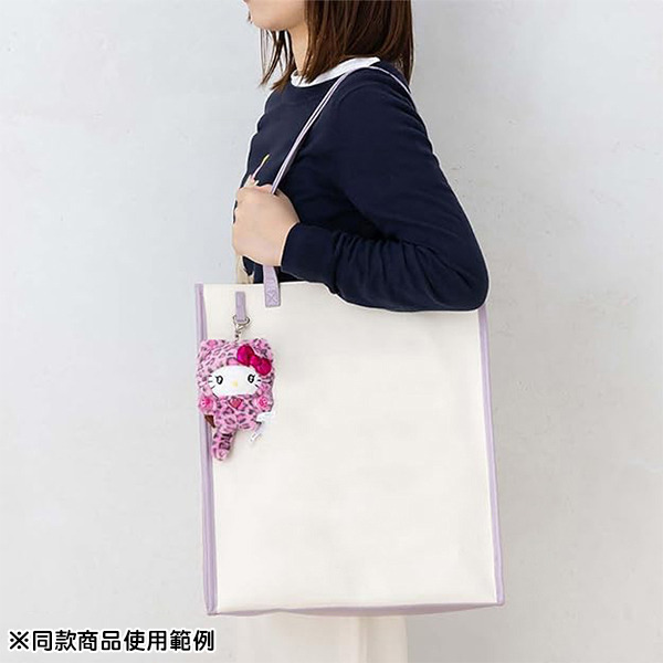 HELLO KITTY造型玩偶吊飾(豹紋小貓-粉)