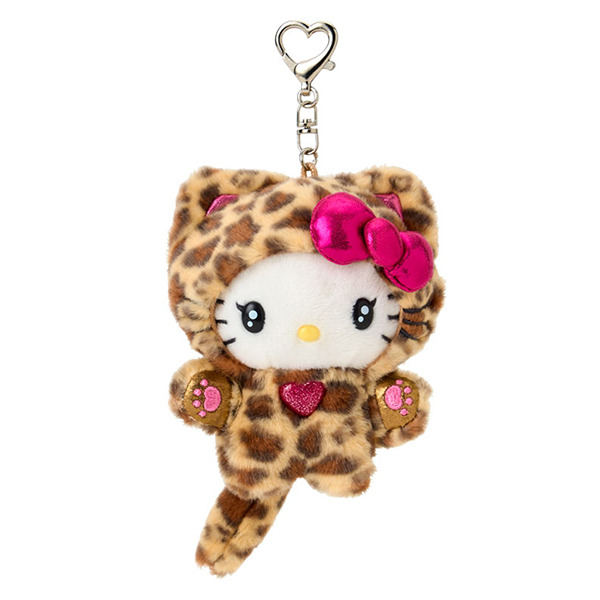 HELLO KITTY造型玩偶吊飾(豹紋小貓-棕)