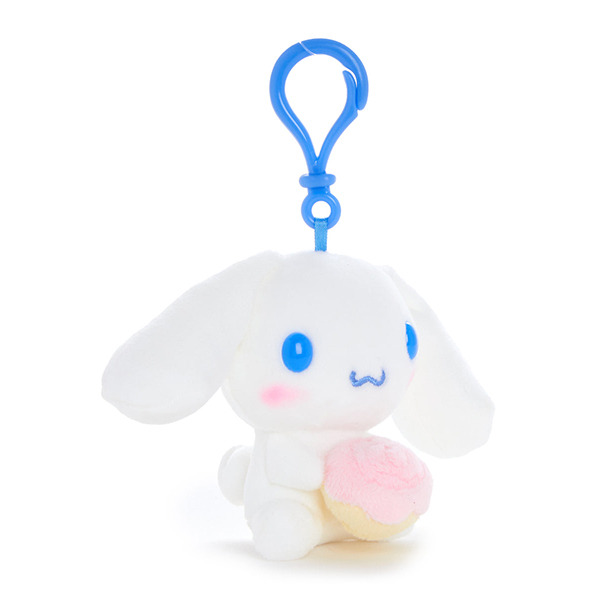 大耳狗造型玩偶吊飾(粉彩格子肉桂捲)