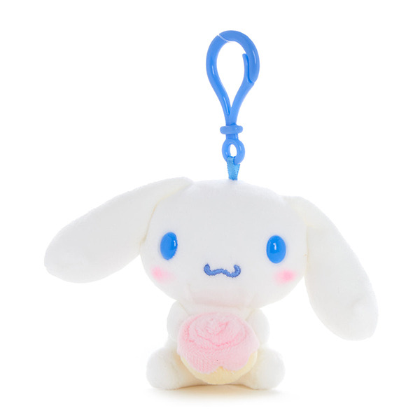 大耳狗造型玩偶吊飾(粉彩格子肉桂捲)