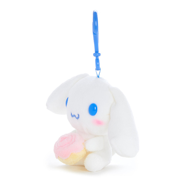 大耳狗造型玩偶吊飾(粉彩格子肉桂捲)