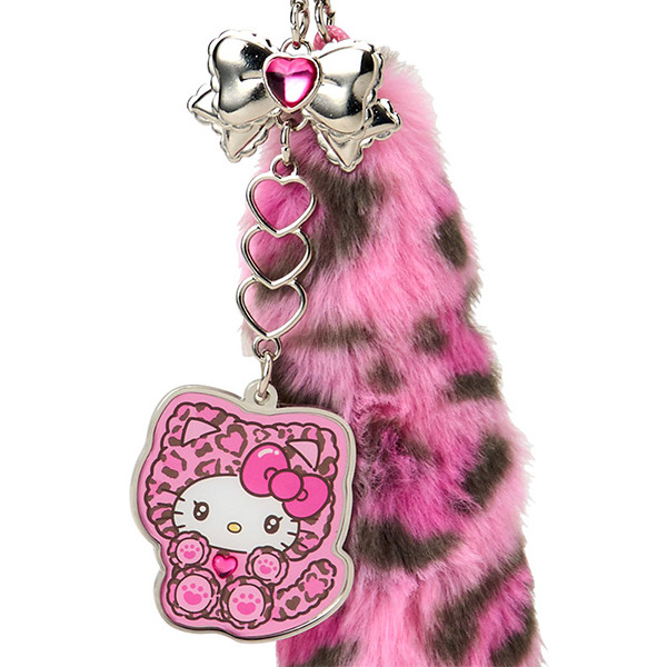 HELLO KITTY手機吊飾(豹紋小貓-粉)