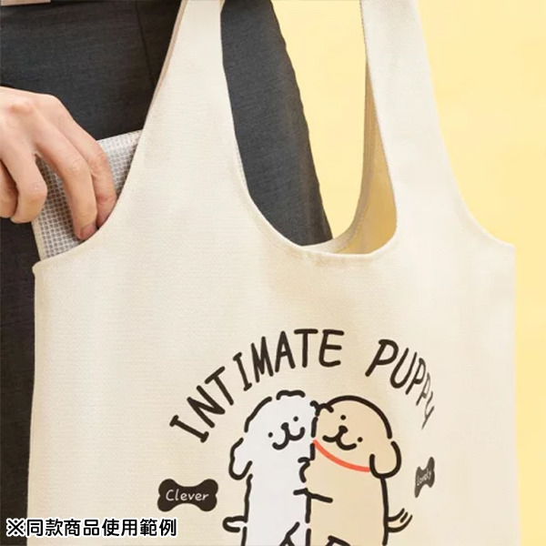 線條小狗帆布提袋/托特包(快樂貼貼)