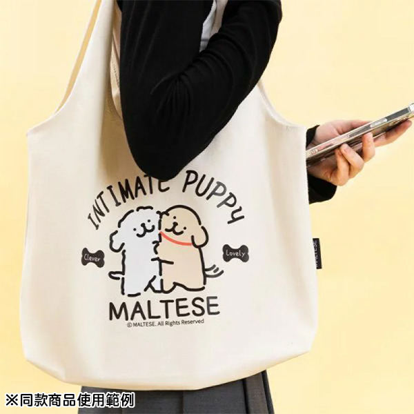 線條小狗帆布提袋/托特包(快樂貼貼)