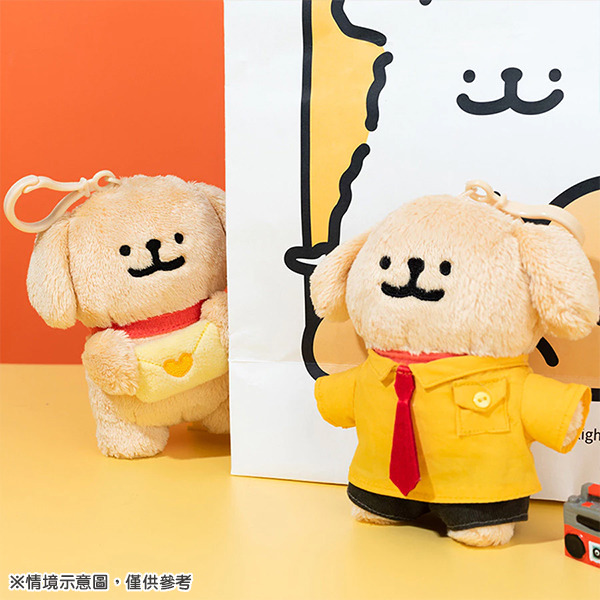 線條小狗造型玩偶吊飾(送信小金毛)