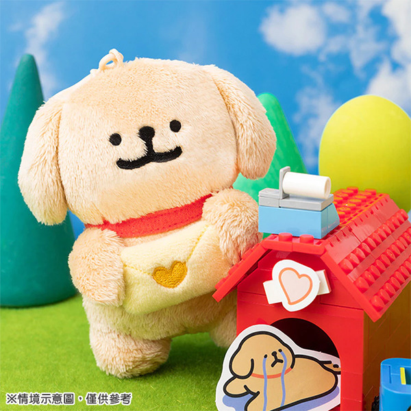 線條小狗造型玩偶吊飾(送信小金毛)