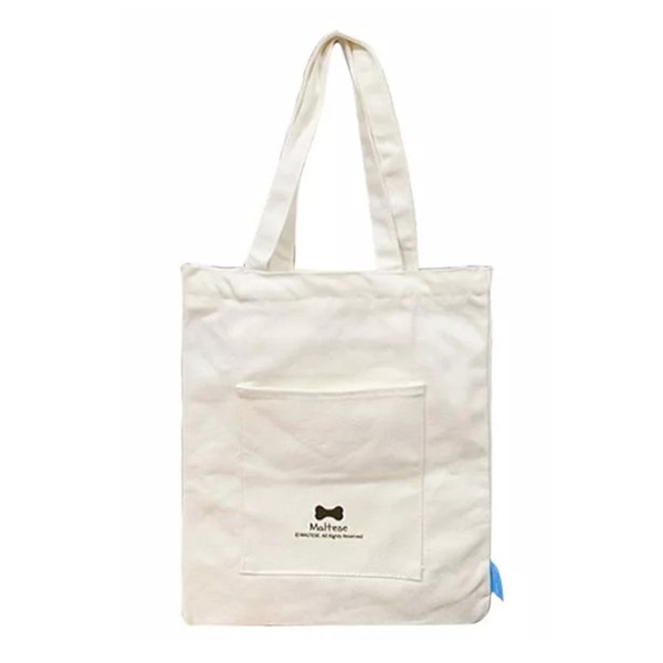 線條小狗帆布提袋/托特包(慶祝)