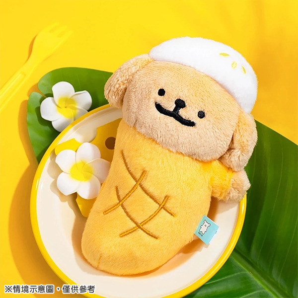 線條小狗絨毛娃娃組(芒果糯米)