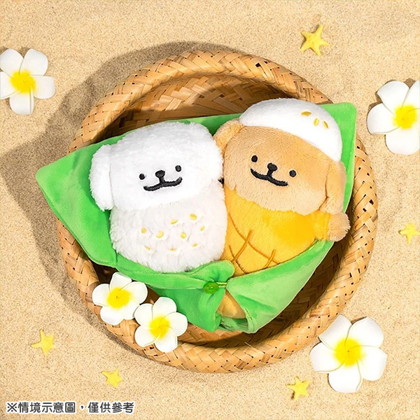 線條小狗絨毛娃娃組(芒果糯米)