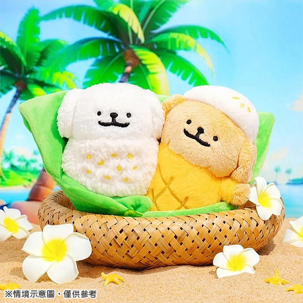 線條小狗絨毛娃娃組(芒果糯米)