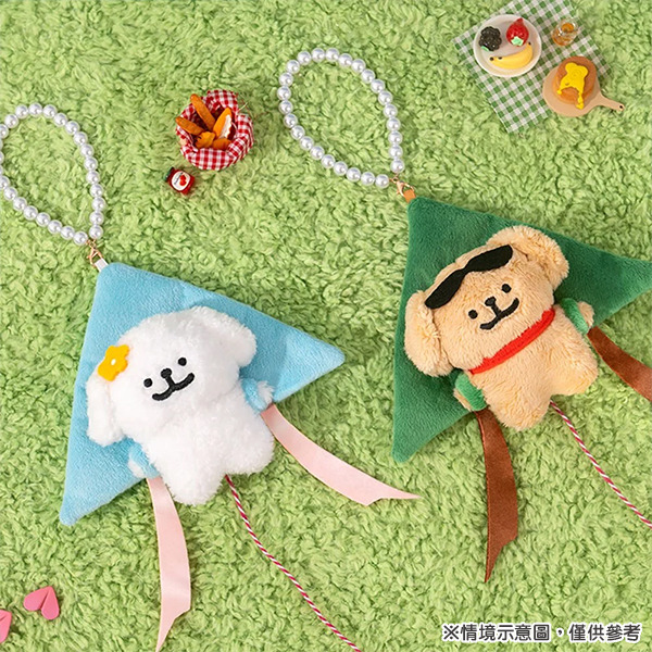 線條小狗造型玩偶吊飾(風箏小金毛)