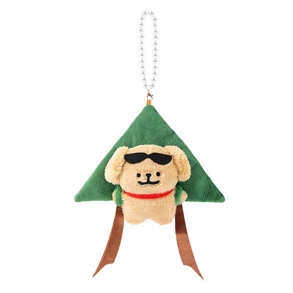 線條小狗造型玩偶吊飾(風箏小金毛)