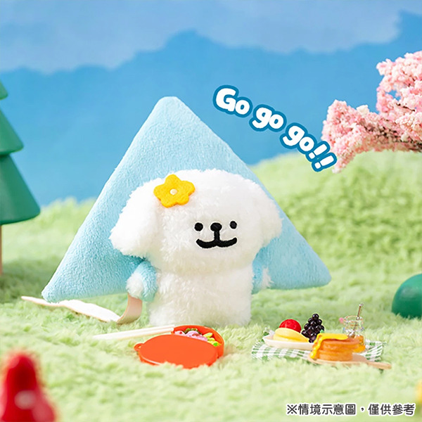 線條小狗造型玩偶吊飾(風箏小白)