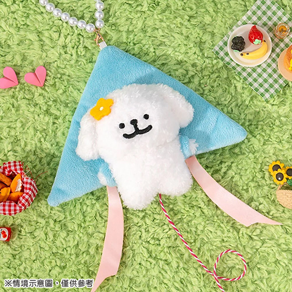 線條小狗造型玩偶吊飾(風箏小白)