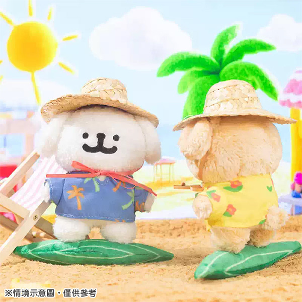 線條小狗造型玩偶吊飾(船夫小金毛)