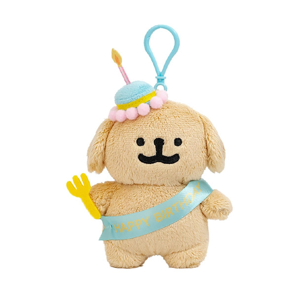 線條小狗造型玩偶吊飾(生日小金毛)