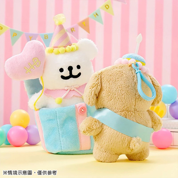 線條小狗造型玩偶吊飾(生日小金毛)