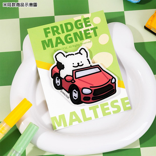 線條小狗造型壓克力磁鐵(gogogo出發)