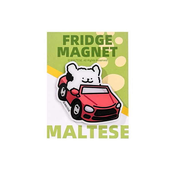 線條小狗造型壓克力磁鐵(gogogo出發)