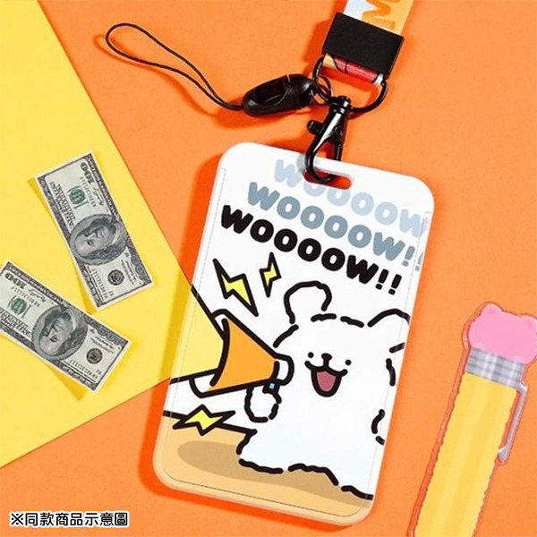 線條小狗票卡夾(拿喇叭)