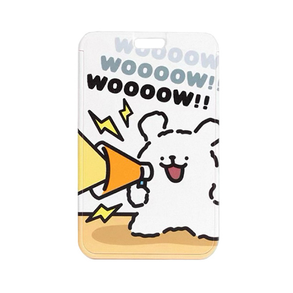 線條小狗票卡夾(拿喇叭)