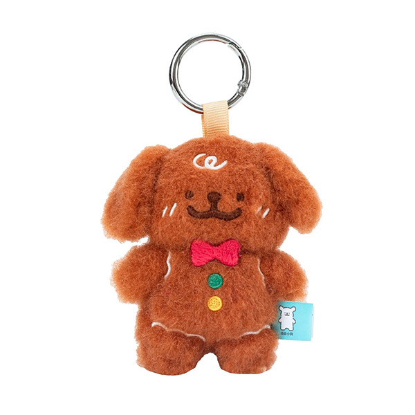 線條小狗造型玩偶吊飾(薑餅小金毛)