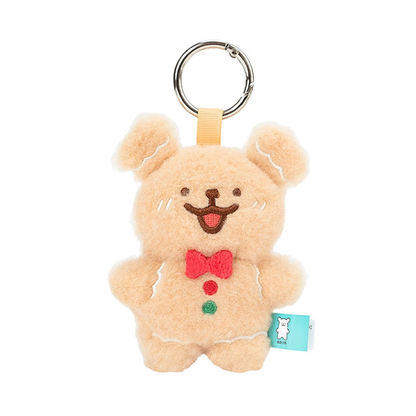 線條小狗造型玩偶吊飾(薑餅小白)