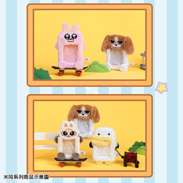 暹羅厘普絨毛造型明星小卡裝飾套附扣環(多棟)