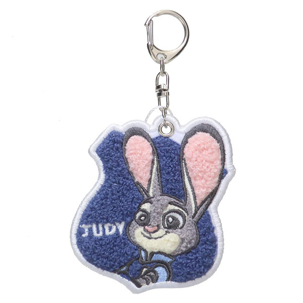 動物方城市刺繡毛氈鑰匙圈(茱蒂)