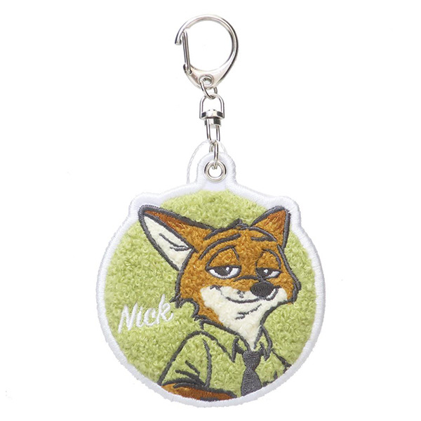 動物方城市刺繡毛氈鑰匙圈(尼克)