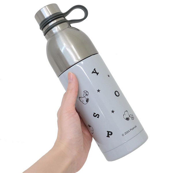 SNOOPY兩用不鏽鋼保冷隨手瓶-500ml(英文字母)