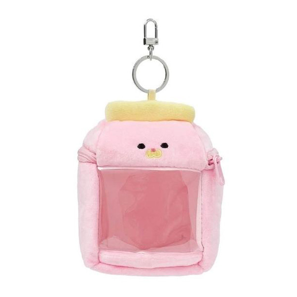 暹羅厘普絨毛造型透明收納包附扣環/娃包(秀珍)