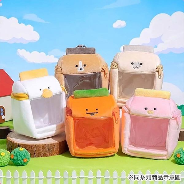 暹羅厘普絨毛造型透明收納包附扣環/娃包(厘普)